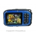 9.0 MP Mega Pixel 8x Digital Zoom HD 2.7-Inch LCD Screen Underwater Scuba Diving Camera with Image Stabilization Face Detection and Smile Detection Blue Housing